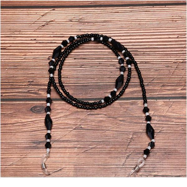 

fashion eyeglasses chains rope black acrylic beads chains anti-slip eye-wear cord holder neck strap reading glas sqccfj