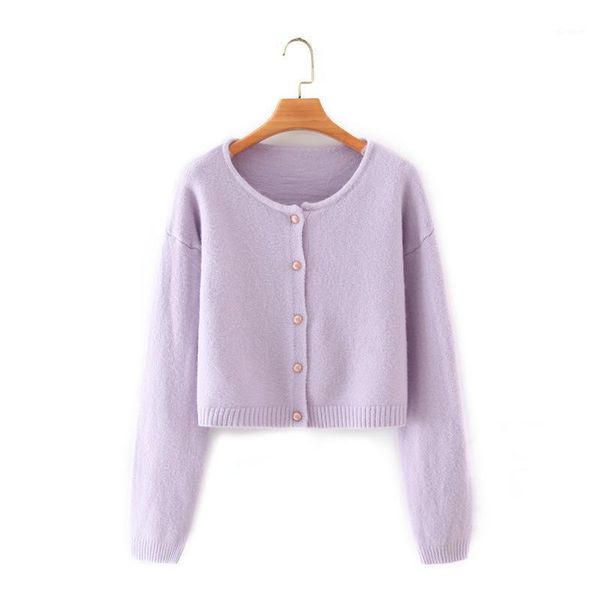 

faux wool thick needle button cardigan sweater1, White