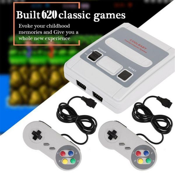 

620 games in 1 mini classic game console for sfc retro tv gamepads for super with 2 controllers