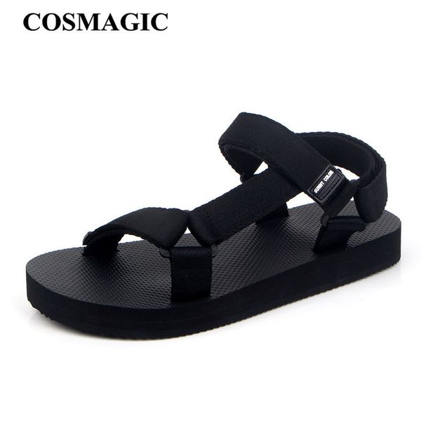 

cosmagic 2020 new summer women sandals beach black hook loop weightlight platform sandals shoe