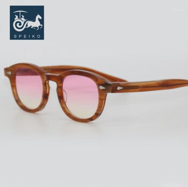 

sunglasses speike customized vintage gradient pink lenses johnny depp lemtosh style retro glasses can be myopia sunglasses1, White;black