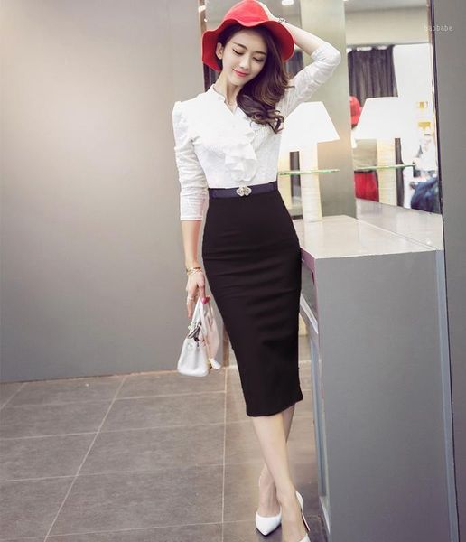 

fashion women midi skirt red black slit skirts womens fashion jupe femme s - 5xl high waist pencil skirt plus size tight bodycon1