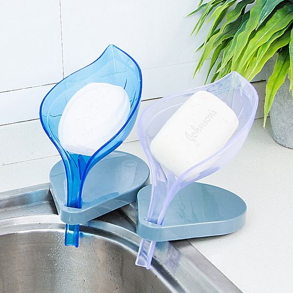 

leaf shape soap box bathroom kitchen gadgets storage holder non-slip drain soap container soap plate tray bathroom supplies