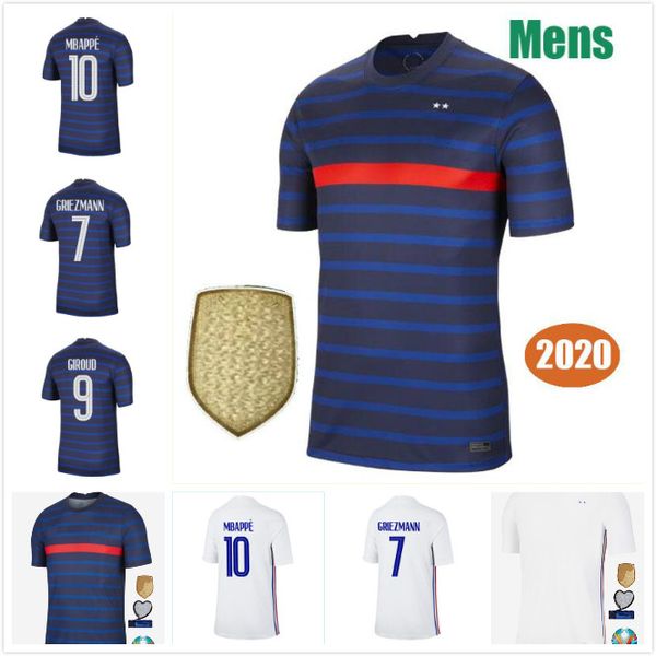 

мужчина дети kit 20 21 франций трикотажных изделий футбола 2 звезды mbappe pogba griezmann жир кант мир 2020 дом вдали футбол рубашки camise, Black;yellow