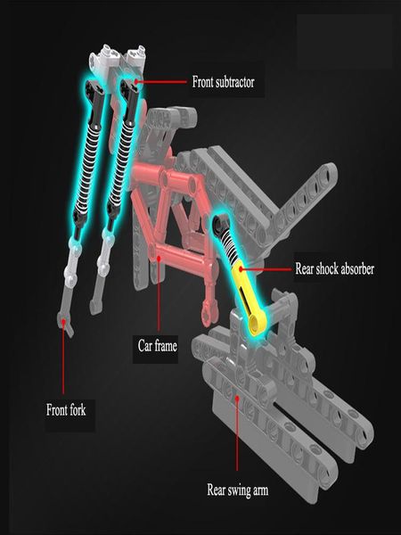

победитель 7053 техника серия строительный блок ассамблеи технология восхождение мотоцикл модель модель развивающие игрушки для детей jlllot
