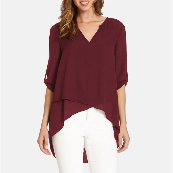 

womens long sleeve pleated white blouse shirt chic office lady vintage female casual shirts plus size 2020 summer women 3