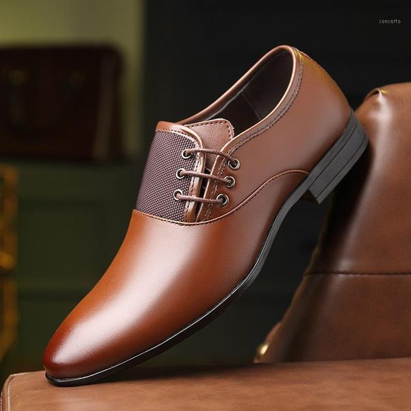 

fashion men formal shoes size 38-47 black brown classic point toe men dress business party shoes -1891
