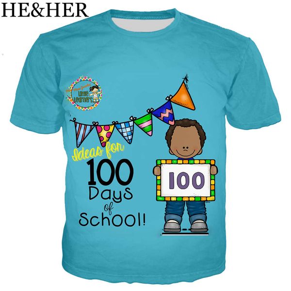 

happy 100th day of school men summer cool for 3d print shirts harajuku hippie comics men clothing