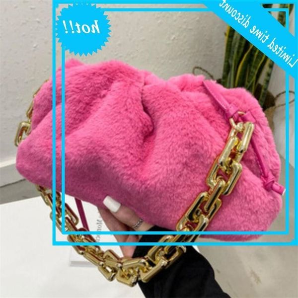 

thick chain case 2021 fashion new quality soft pluche women designer handbag high capacity shoulder messenger bag