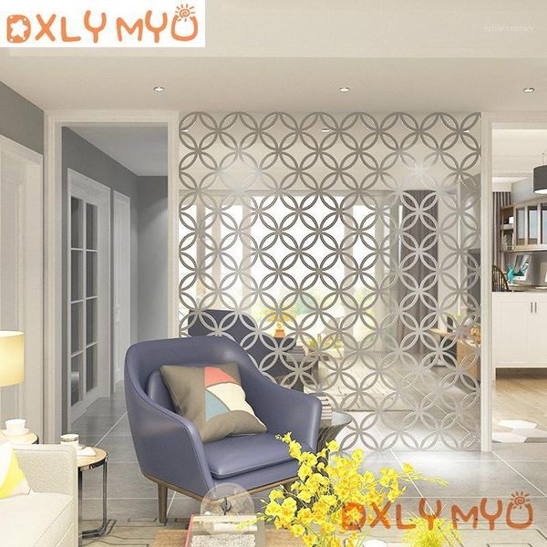 

large size mirror wall stickers decorative acrylic mirror surface sticker abstract pattern creative wall decor room decoration1