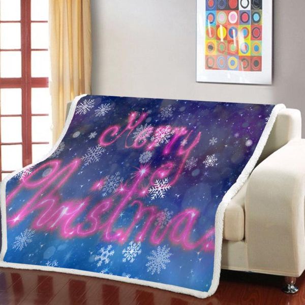 

blankets fashion christmas print blanket 3d snowflake bedroom intensification children's cartoon