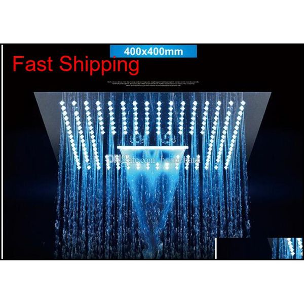 

3 functions 16 inch remote control 64 colors change led light big rainfall misty waterfall recessed ceiling mou qylxte yh_pack