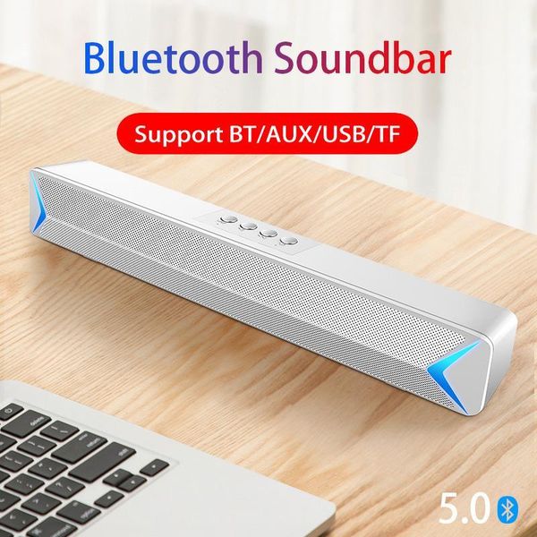 

2020 tv sound bar aux usb fm radio wired and wireless bluetooth home theater surround soundbar for computer pc tv speaker1