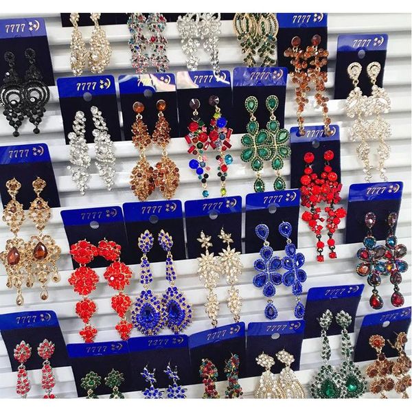 

bohemian retro european and american alloy diamond long earrings famous palace court wind exaggerated earrings wholes wmtpzh queen66, Silver