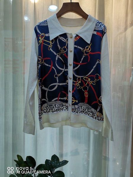 

ww09943 fashion women's sweaters 2020 runway luxury european design party style women's clothing, White
