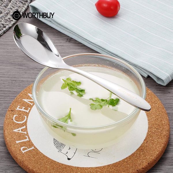 

restaurant scoop dessert handle soup set serving spoon 4 kitchen worthbuy long 304 pcs set with dinner steel stainless bbyljc wrhome