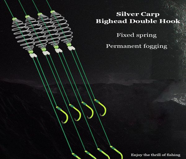 

5 pairs coated hook link luminous fishing hooks for carping chod hair rig tippet leader making carp fishing line non twisting sqclpr