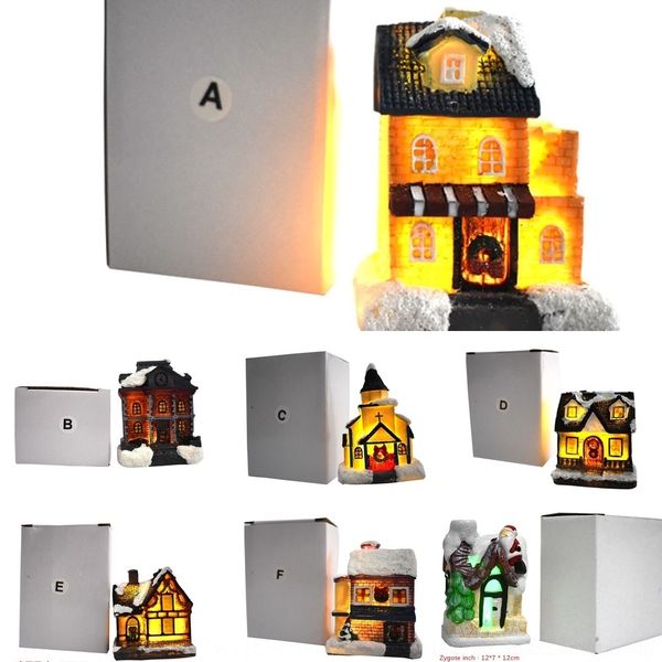 

bxgpe christmas decorations luminous cabin decoration lights fantasy style new house european christmas snow view with children's gift