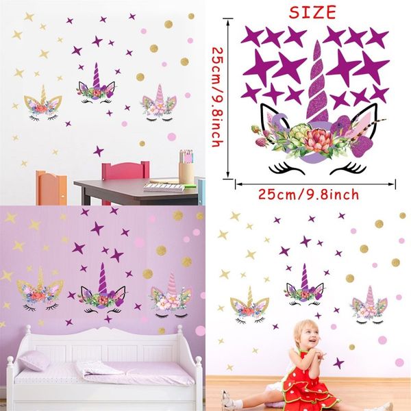 

unicorn sticker new style popular universal childrens roomwall stickers creative stars doodling paster factory direct selling 6 1dc p1