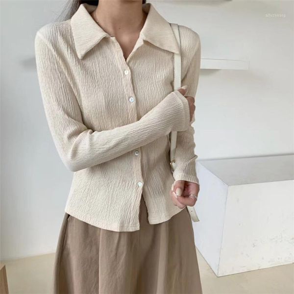 

alien kitty women shirts 2020 summer autumn solid female blouse slim high waist skirt elegant all match fashion office lady 1, White