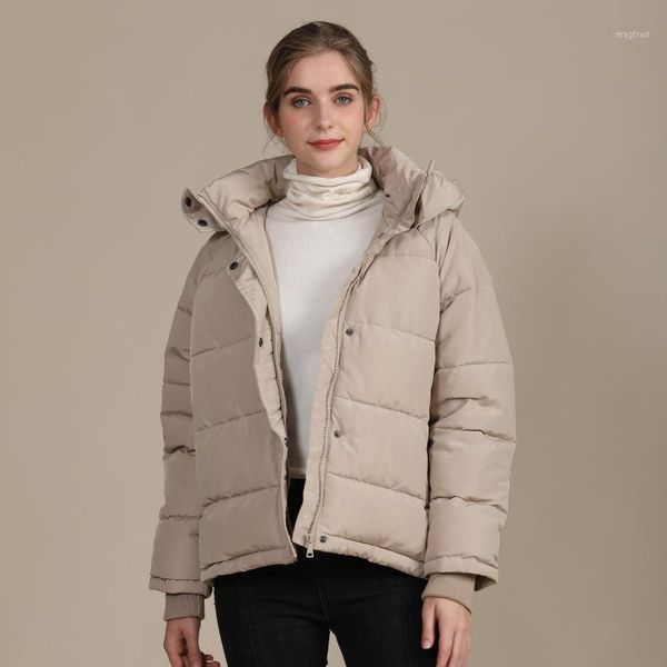 

99% cotton loose women's short pure color women's cotton-padded clothes in autumn and winter to keep out the cold winter coat1, Black