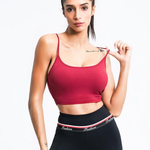 

sports bra women fitness seamless yoga classic fashion running gym crop push up sport kg-214, White;black