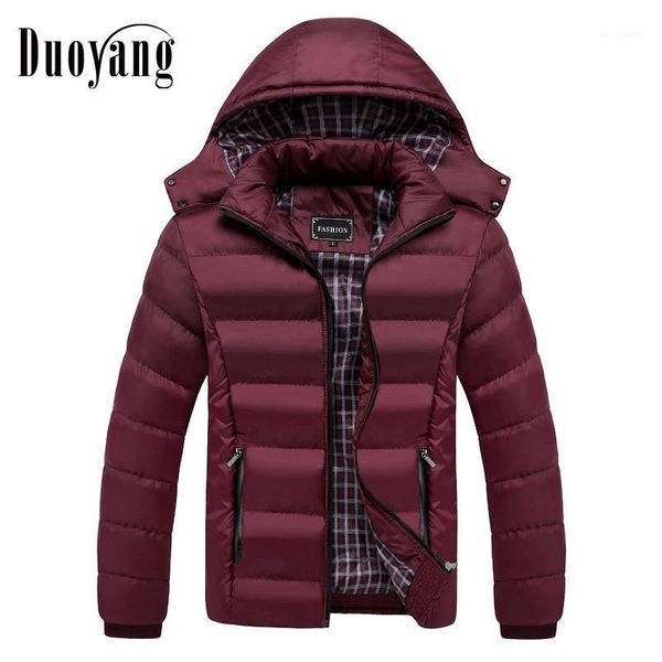 

men's down & parkas winter coat men 2021 fashion basic jackets mens warm windproof jacket hooded casual clothing cotton jacket1, Black