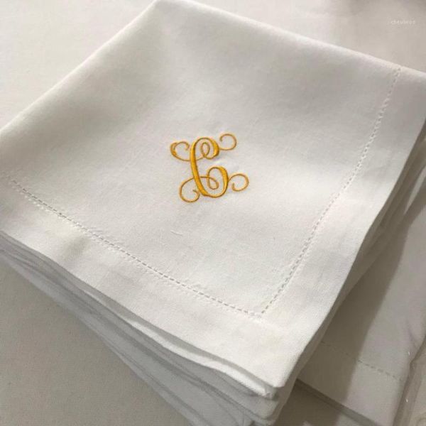 

embroidered white dinner cloth napkins ,white housewarming gift wedding napkin1