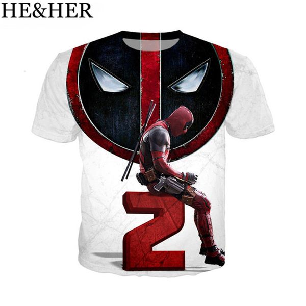 

popular movie deadpool 2 3d print shirts oversized comics kawaii men clothing