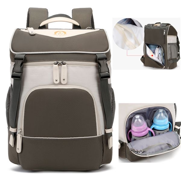 2020 wasserdichte Windel Tasche für Mama Mutterschaft Mode Windel Rucksack Kinderwagen Baby, Kleinkind Organizer Pflege Ändern Tasche zu Pflege LJ201013