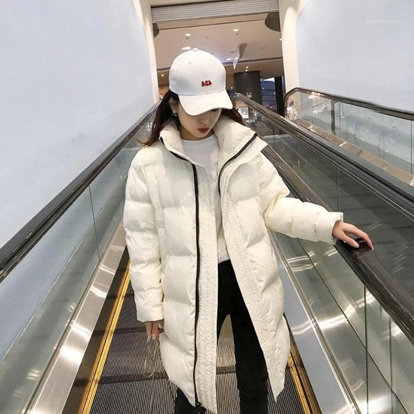 

women's down & parkas long coat plus size jacket women winter cotton-padded loose jackets oversized coats parka casacos feminino korean, Black