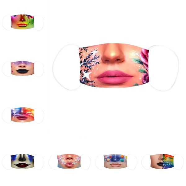 

солнцезащитный хэллоуин маска рождество 3d цифровой печати моющийся mouth маски респирабельная lady ушной mascherine 3 5ya g2