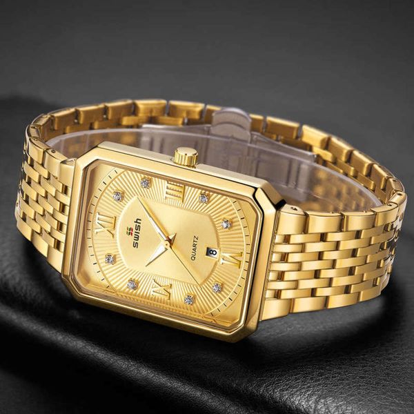 

sports belt men's fine steel simple rectangular new outdoor calendar quartz waterproof watch kpodc7dj, Slivery;brown