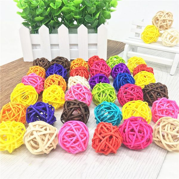 

christmas decorations 21pcs/lot 3cm rattan wicker cane balls patio garden ornament diy window wedding birthday party decoration