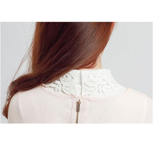 

fashion cotton fake collar for shirt detachable collars solid shirt lapel blouse women clothes shirt acc jlldis, Blue;red