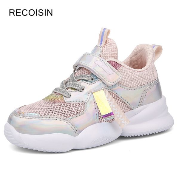 

recoisin 2020 for breathable children sports non-slip sneakers kids shoes girls, Black