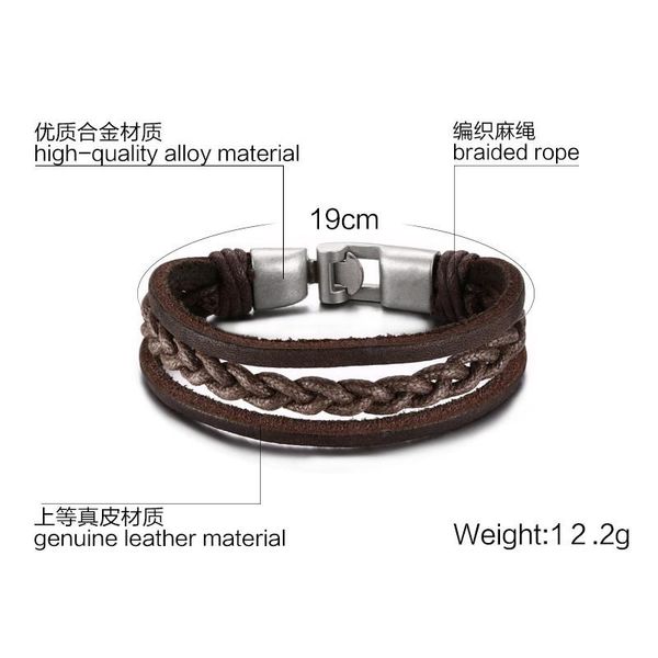 

оптовая подлинная браун мужской charm натуральной кожи браслет мужчины для рождественских pulseira masculina feminina couro браслеты браслет, Golden;silver