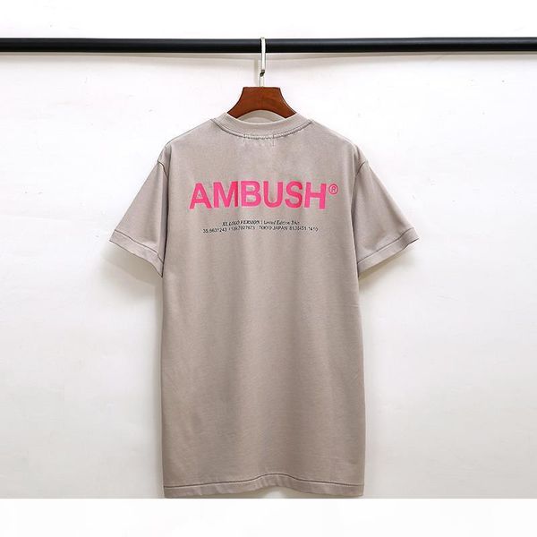 

ins tide ambush t shirts 2020 reflective letter men women couple street style six color summer fashion t shirts, White;black