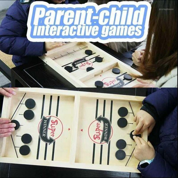 

party favor catapult chess parent-child interactive toy sling puck table game deskboard battle ice hockey games for children1