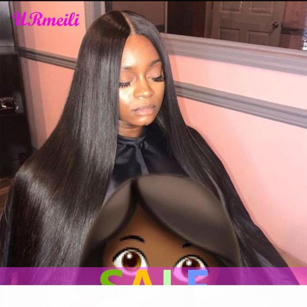 

360 full lace frontal wigs with baby hair malaysiay virgin human hair wigs for black women malaysian silk straight lace human hair wigs, Black;brown