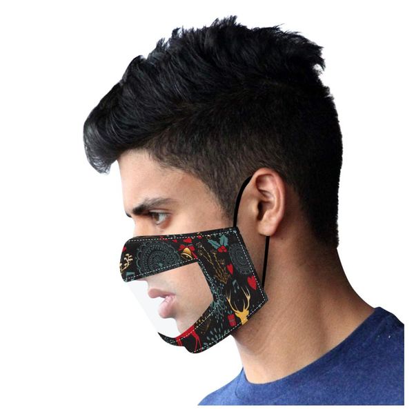

mascarillas fast delivery mscara headband smile communicator face mask with clear vinyl visible expression lip reading wmtaed