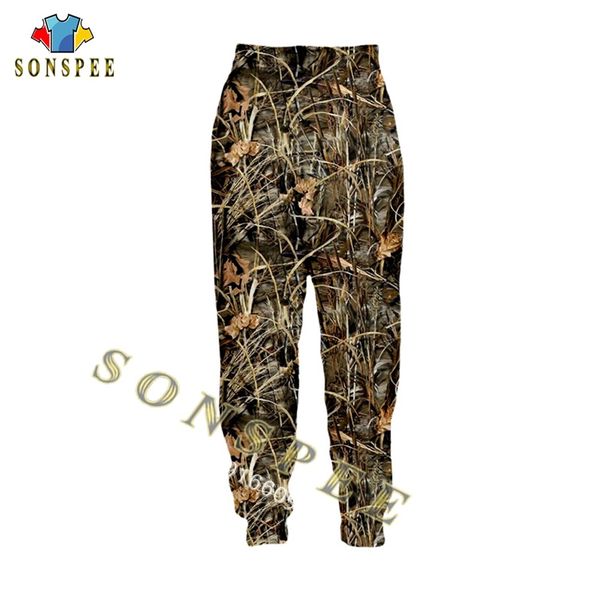 

new camouflage novelty streetwear women fashion casual trousers long pants animal hunting hunter 3d print men sweatpants 0930, Black