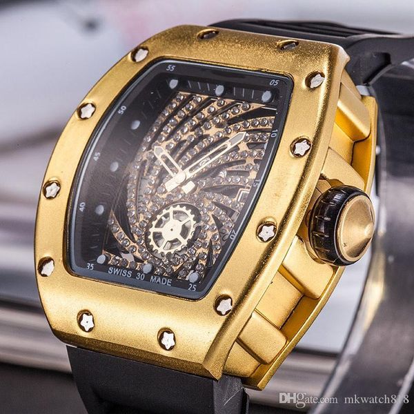 

diamonds luxe designer womens mens watches quartz movement rubber strap men's casual waterproof watch orologio di lusso 08, Slivery;brown