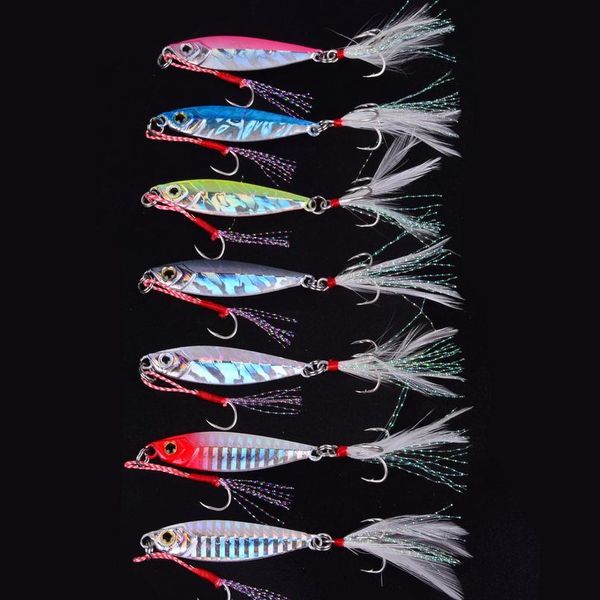 

1pcs metal spinner jig hard bait 15g 5.5cm saltwater jigging lead fishing lure laser body sinking bait crap fishin qylpgs