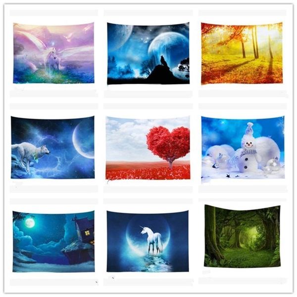 

new ins tapestry nordic hanging tapestries colorful wall art painting beach towel carpet yoga mat sofa cover home decor blanket dha1021
