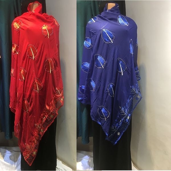 

ramadan african dubai cotton pashmina for pray emroider ring diamond shawl wrap chemical lace stole net scarf headband for lady y201024, Blue;gray