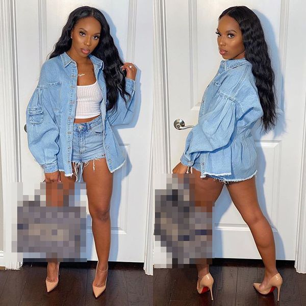 

1c новое свободное джинсового пальто длина среднего джинсовые пальто женских пальто джинсовой ткани, Blue