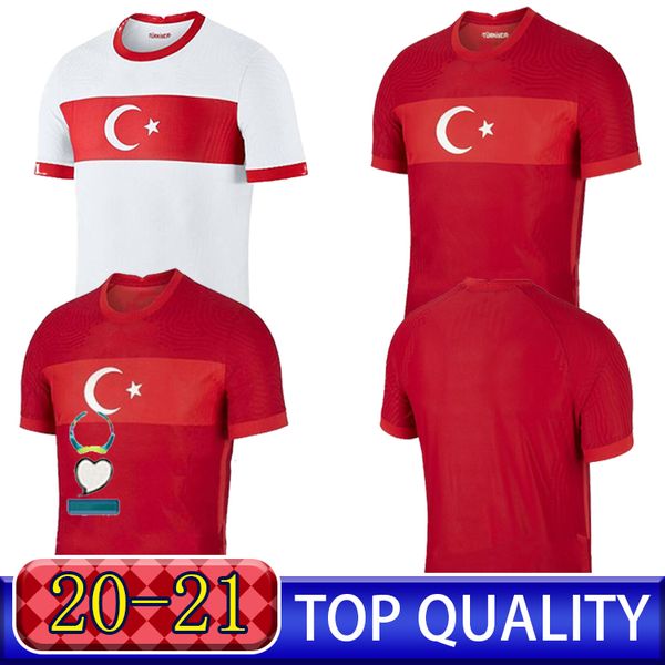 

2020 turkey soccer jerseys national team mens celik demiral ozan kabak calhanoglu yazici home red away white football shirt thailand, Black;yellow