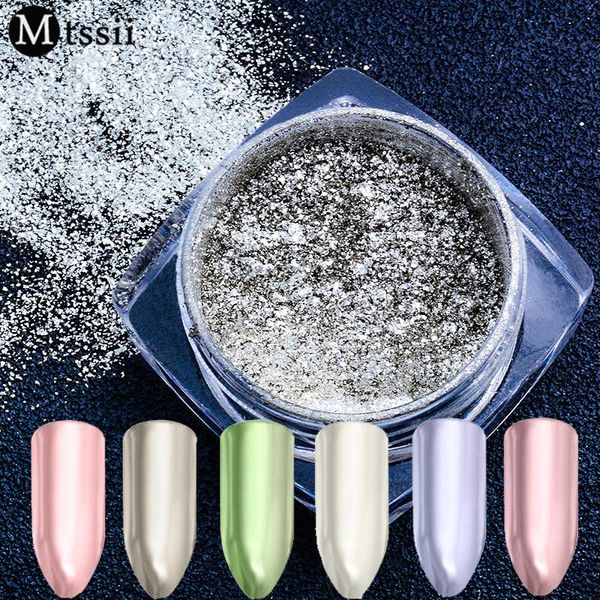 

nail glitter mtssii gold mirror powder 1g shimmer chrome pigment dust manicure art decorations, Silver;gold