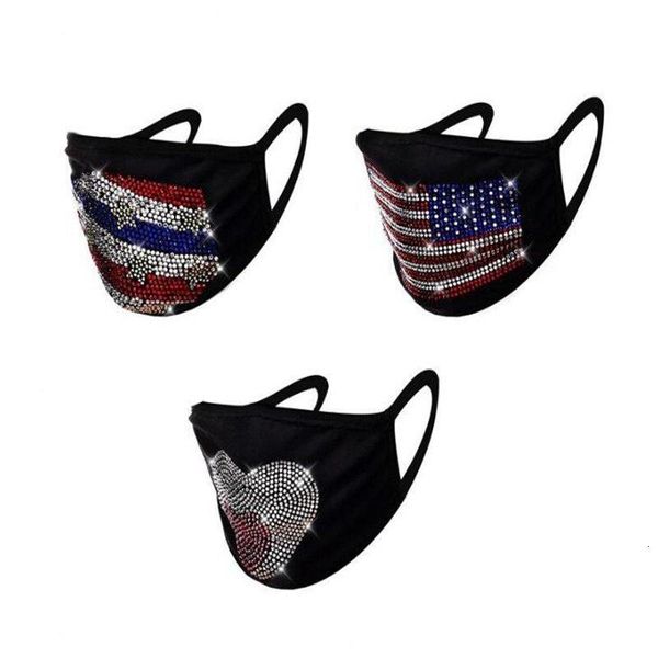 

face 3 styles flag trump cotton yya337 rhinestone environmental american color mask flash drill dustproof uv2q# mask protection reusabl gnhg